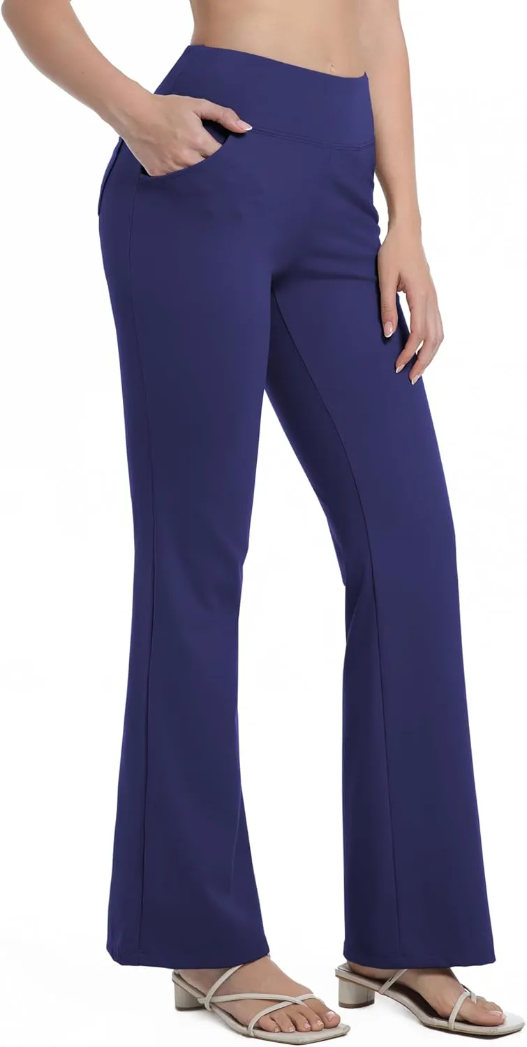 BUBBLELIME 29"/31"/33"/35"/37" Women's High Waist Stretchy Bootleg Yoga Pants Workout Pants with Out Pockets