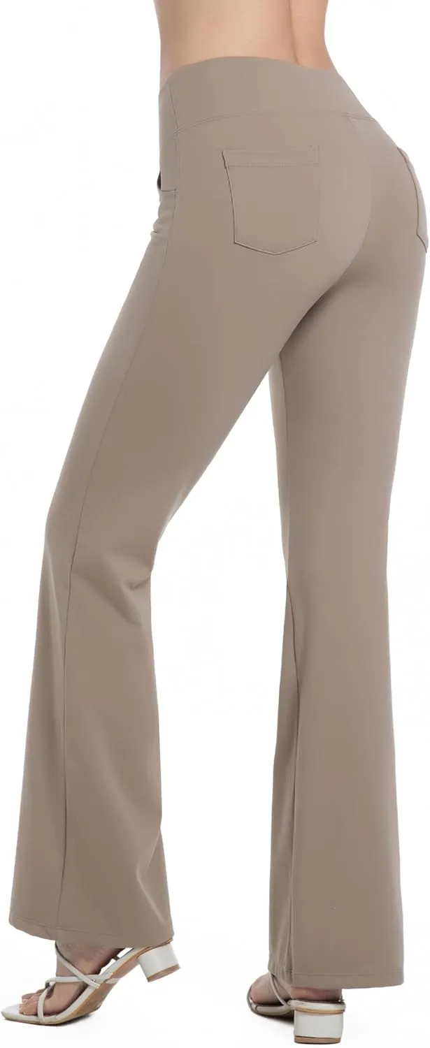 BUBBLELIME 29"/31"/33"/35"/37" Women's High Waist Stretchy Bootleg Yoga Pants Workout Pants with Out Pockets
