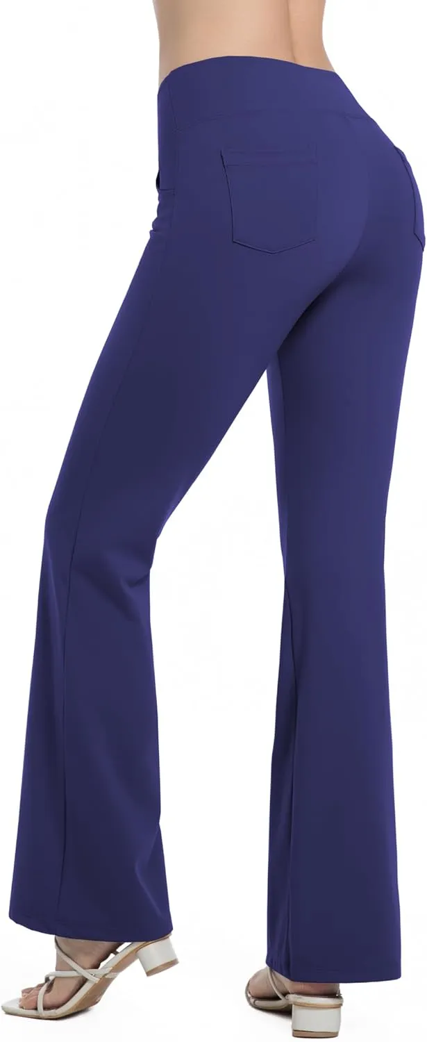 BUBBLELIME 29"/31"/33"/35"/37" Women's High Waist Stretchy Bootleg Yoga Pants Workout Pants with Out Pockets