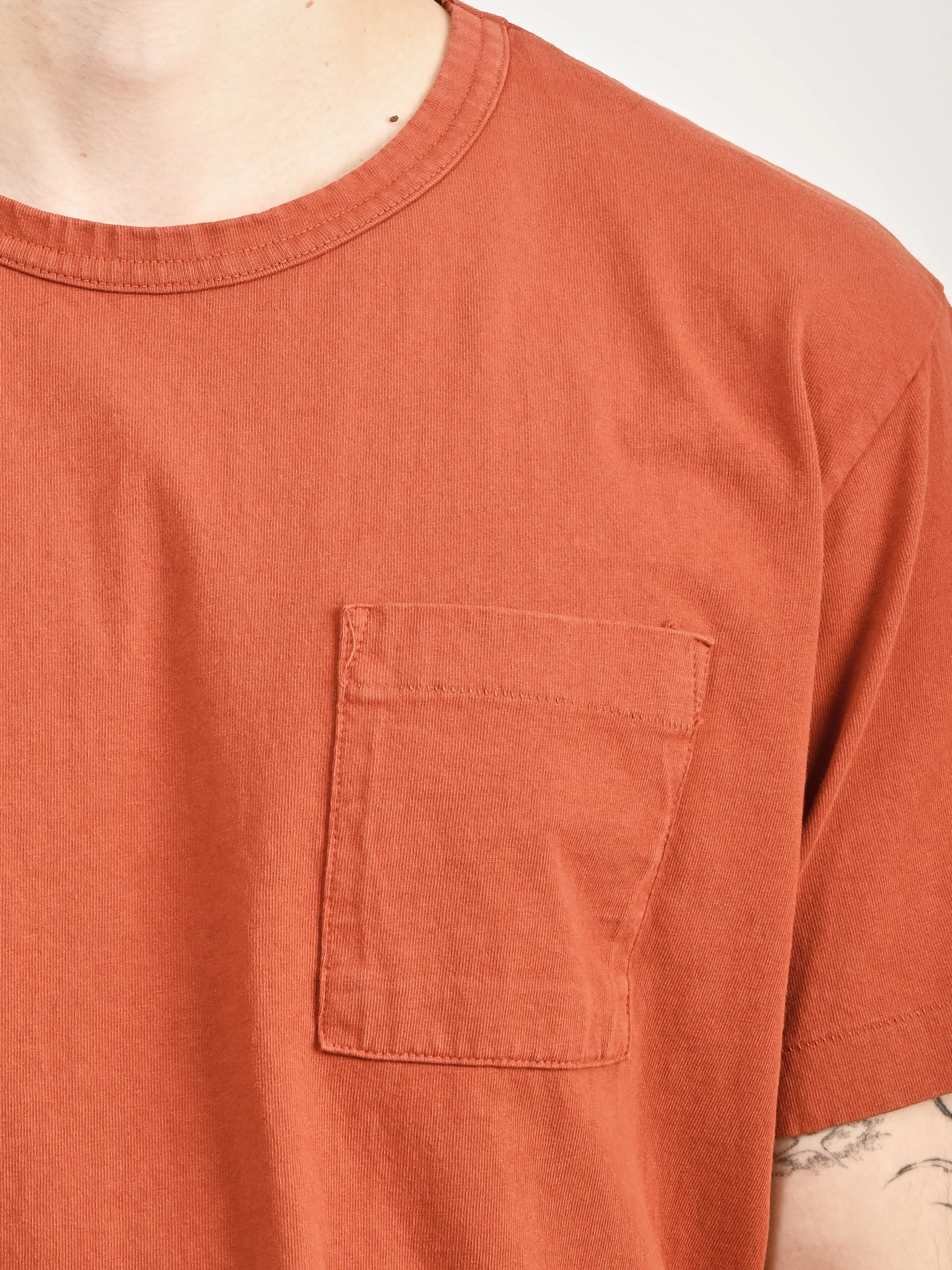 Burnt Orange Single Pocket Tee