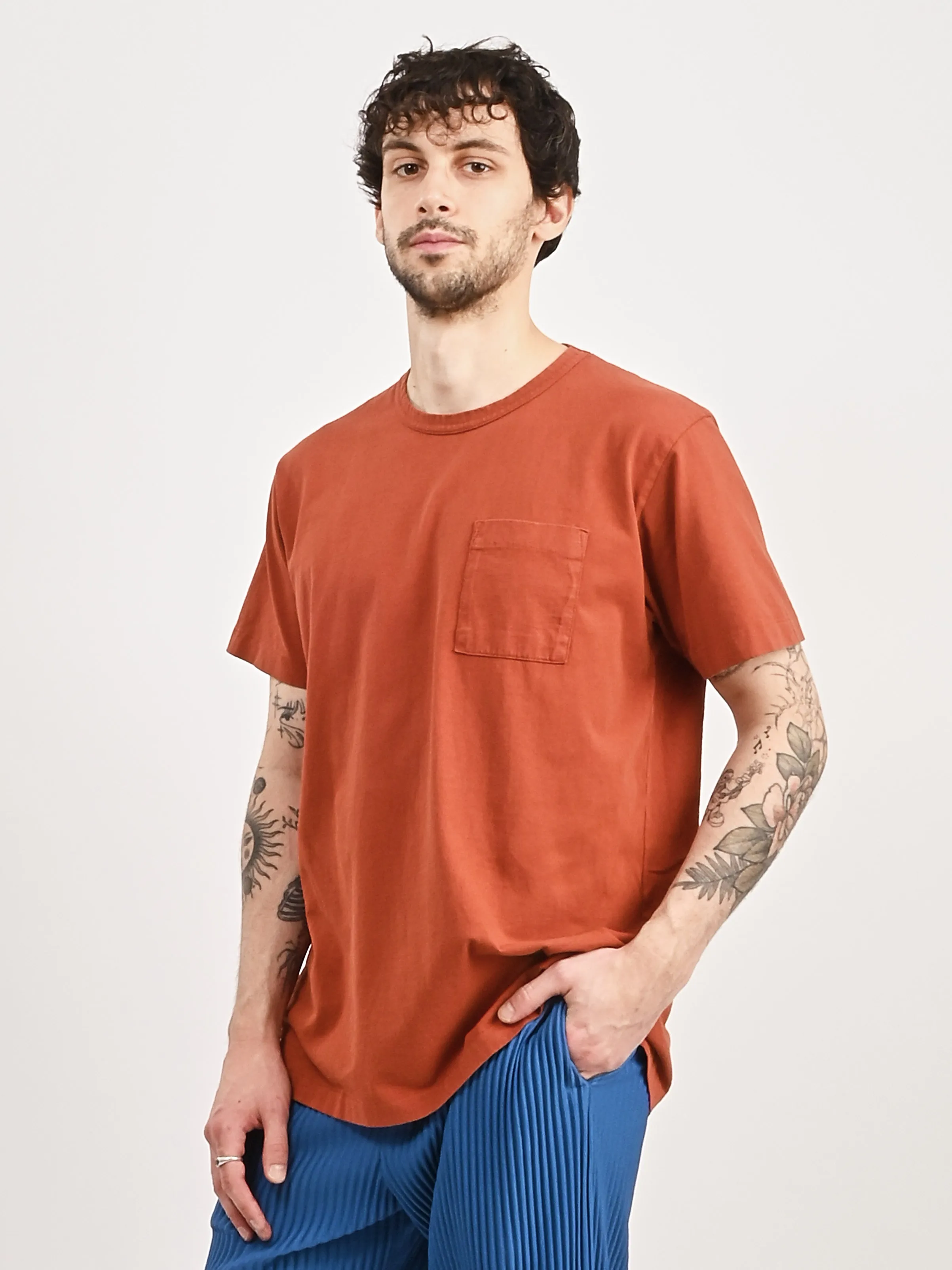 Burnt Orange Single Pocket Tee