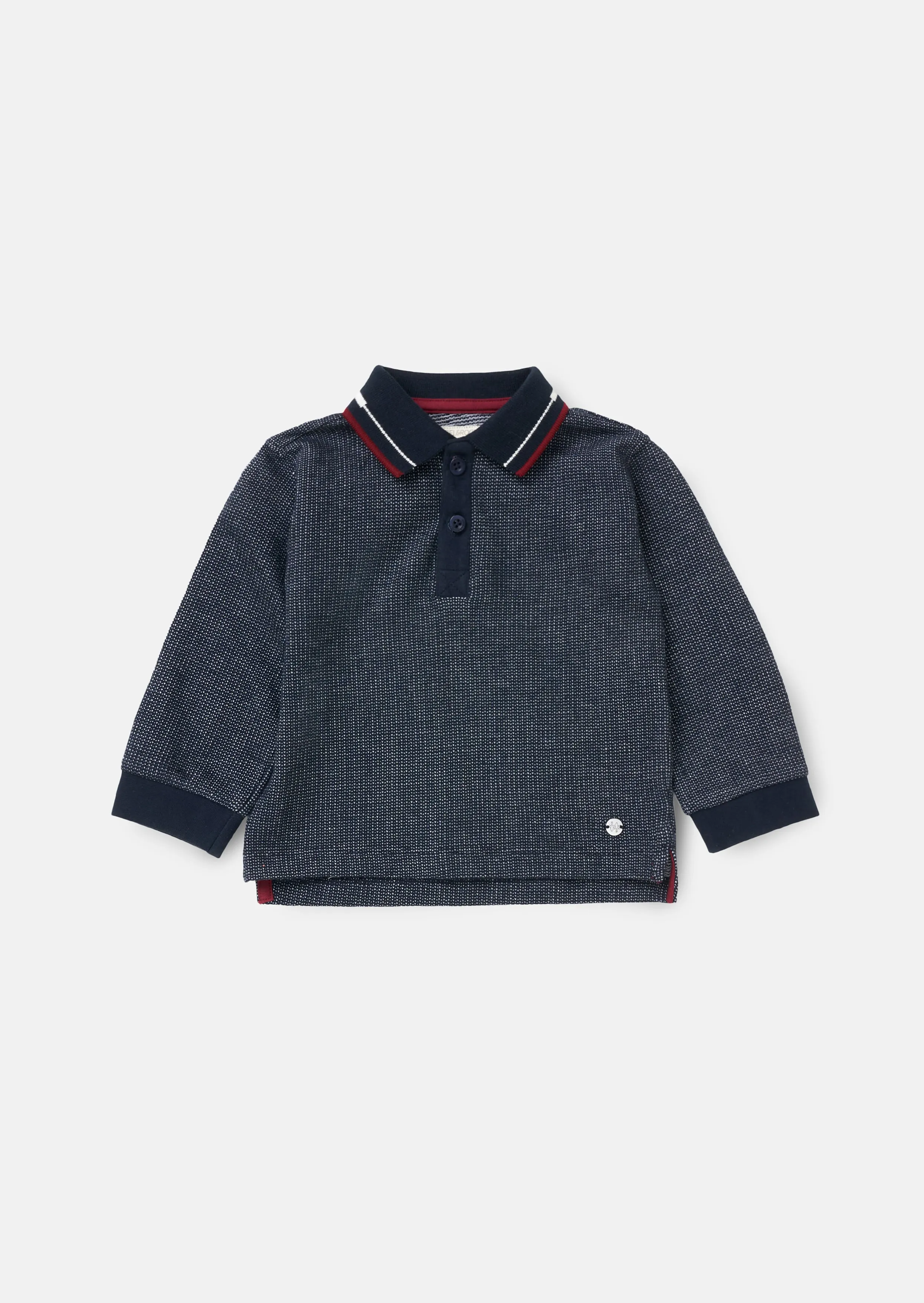 Burty Blue Textured Polo