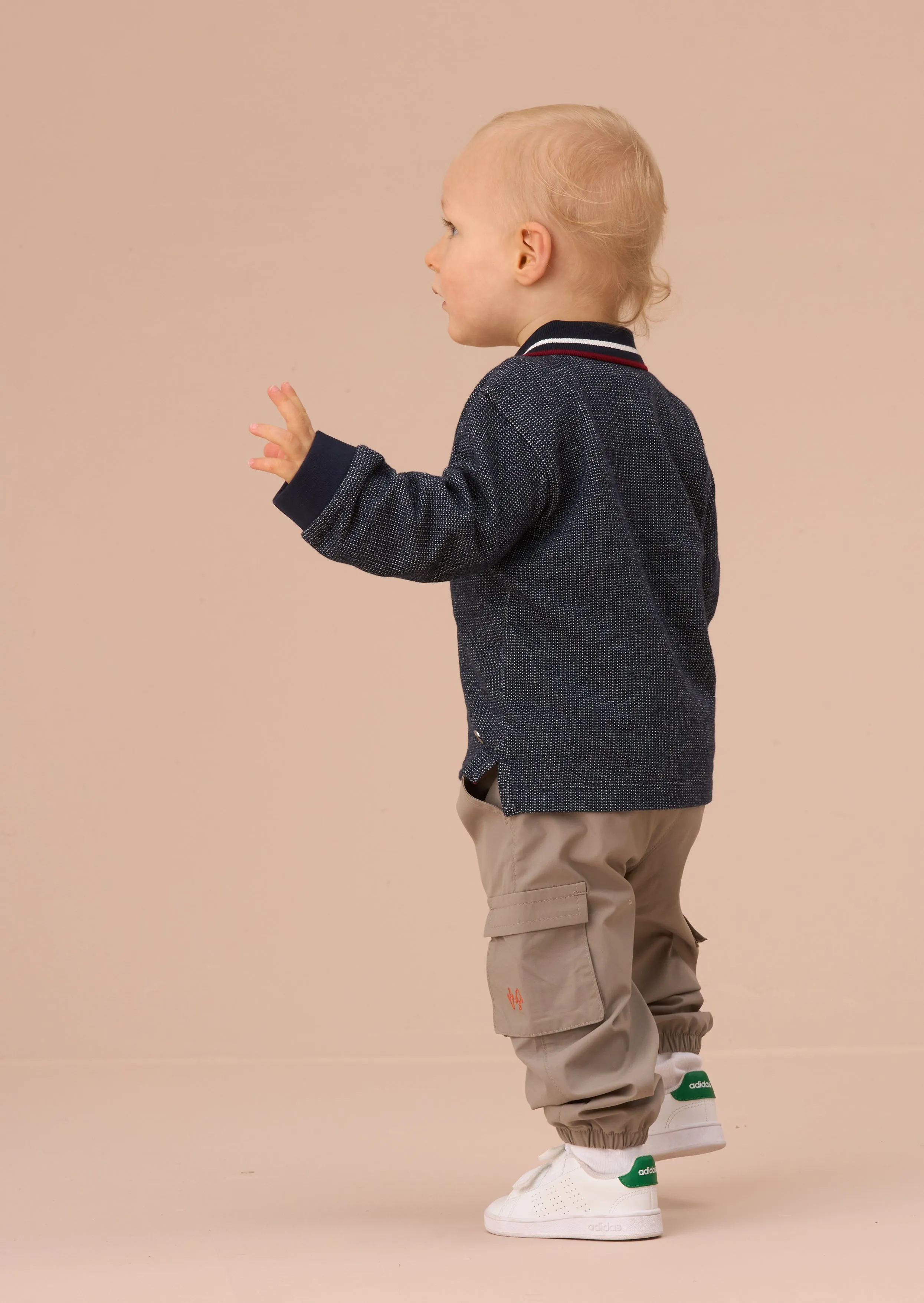 Burty Blue Textured Polo