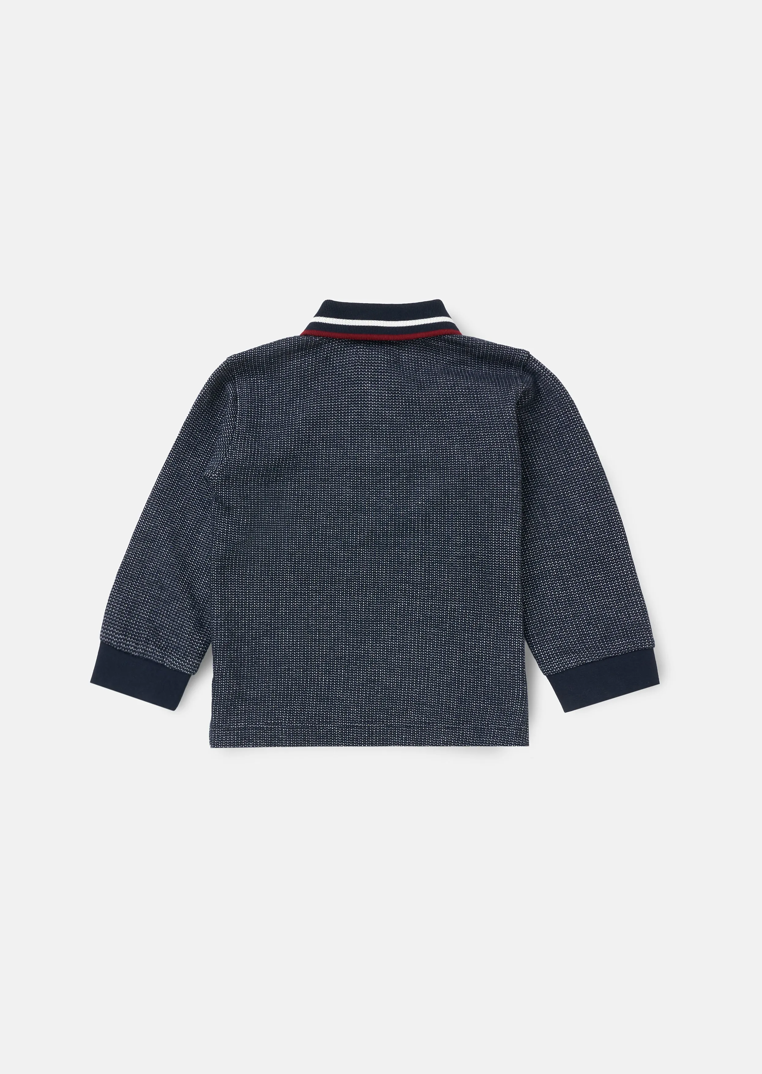 Burty Blue Textured Polo