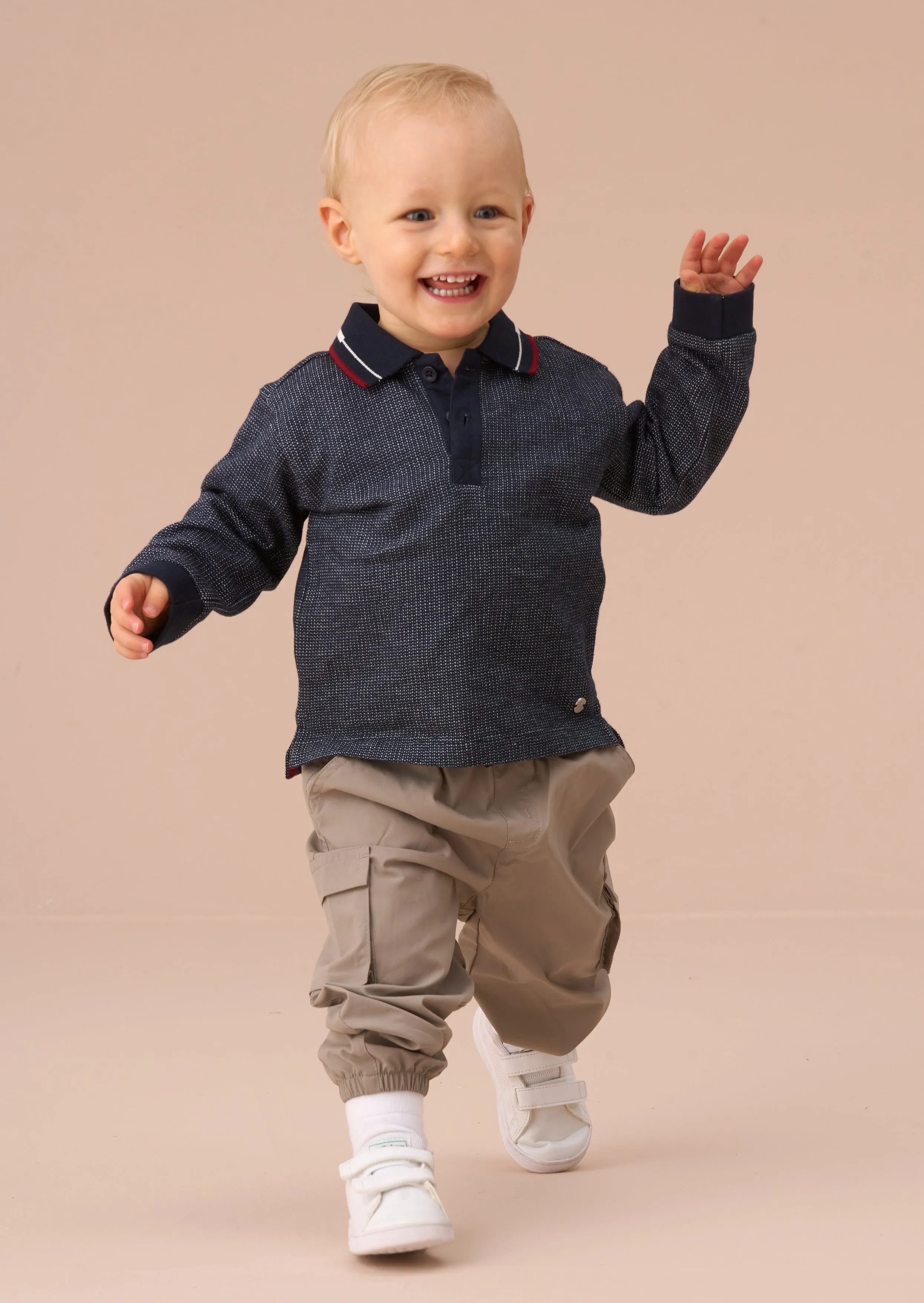 Burty Blue Textured Polo