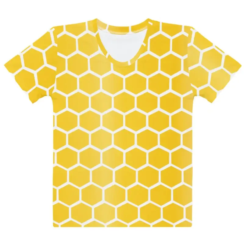 Buzzing Bee Hive Pattern Tee