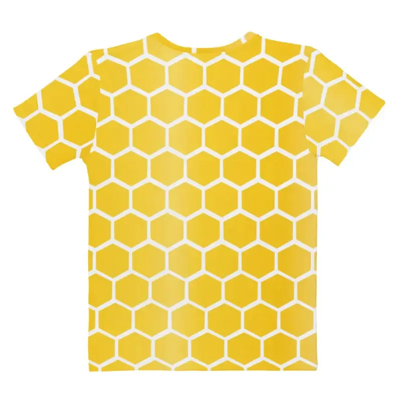 Buzzing Bee Hive Pattern Tee