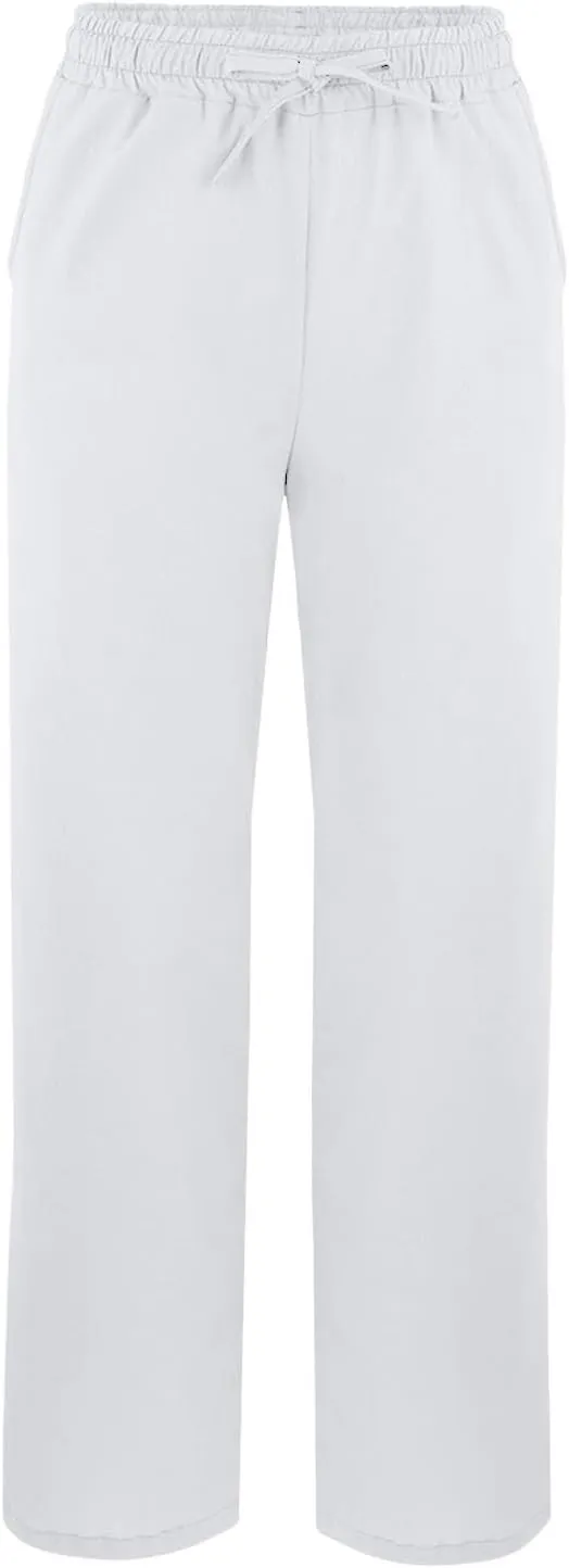 Capri Linen Pants for Women 2025 Summer Wide Leg Casual Drawstring High Waist Beach Cropped Trousers with Pockets