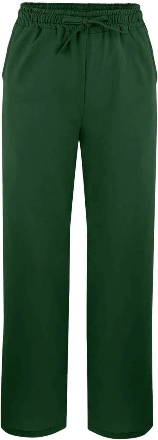 Capri Linen Pants for Women 2025 Summer Wide Leg Casual Drawstring High Waist Beach Cropped Trousers with Pockets