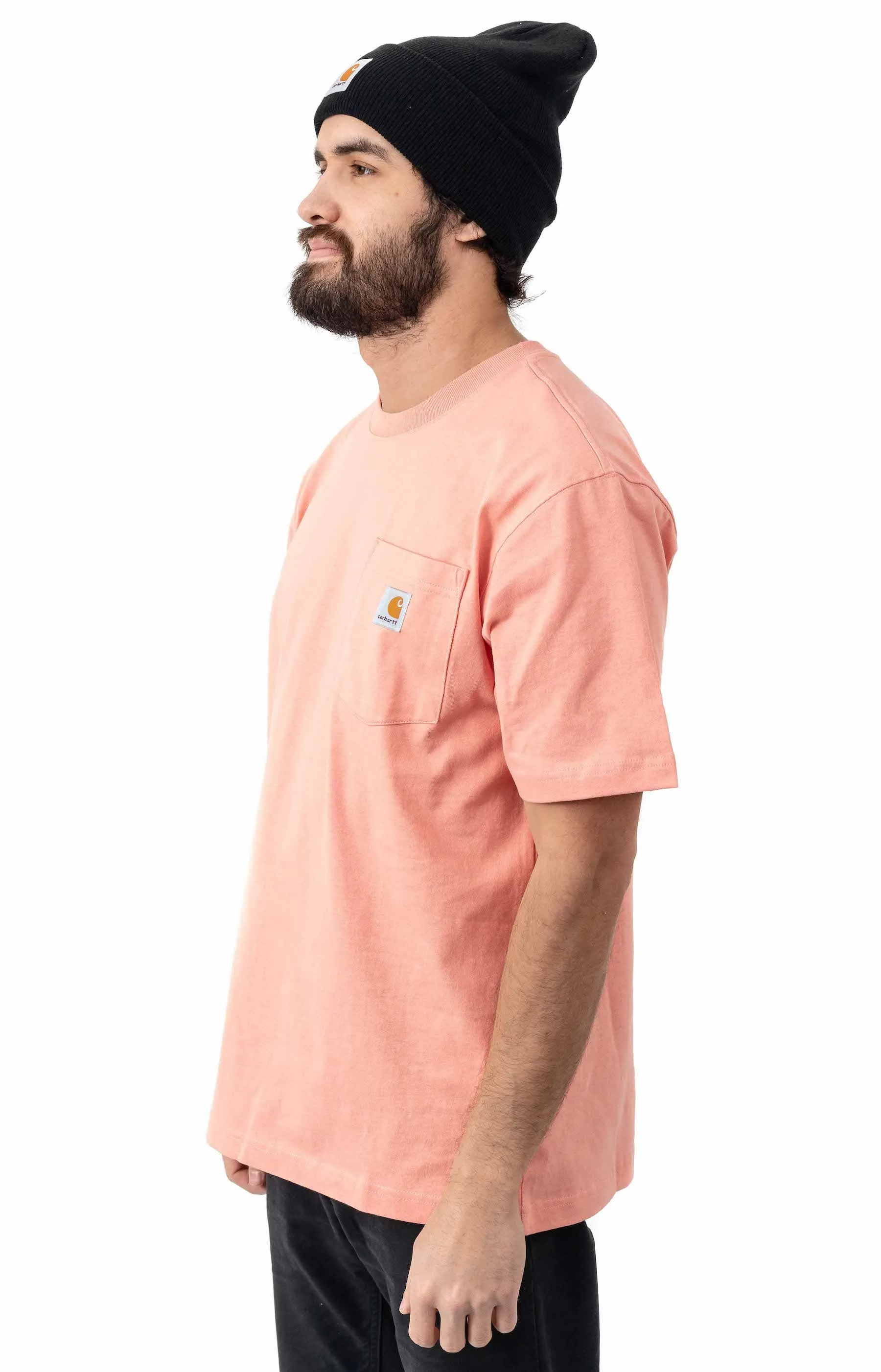 Carhartt K87 Workwear Pocket T-Shirt (Coral Haze -P03)(Oversized fit)