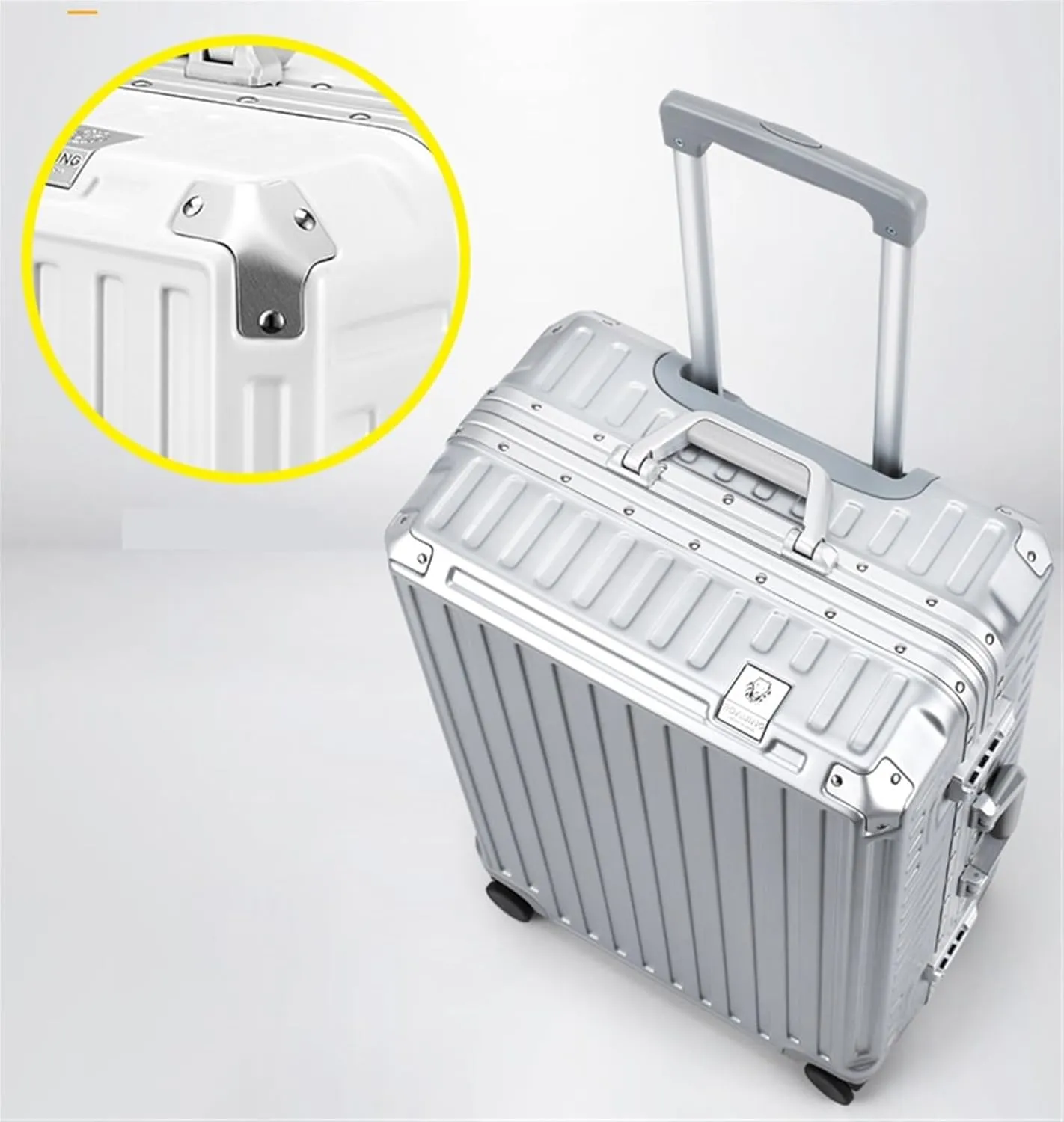 Carry-on Suitcase Luggage Hard Shell Checked Luggage With Aluminum FrameNo Zipper Suitcase With Spinner Wheels Carry-on Suitcases Carry On Luggages (Color : E, Size : 20in)
