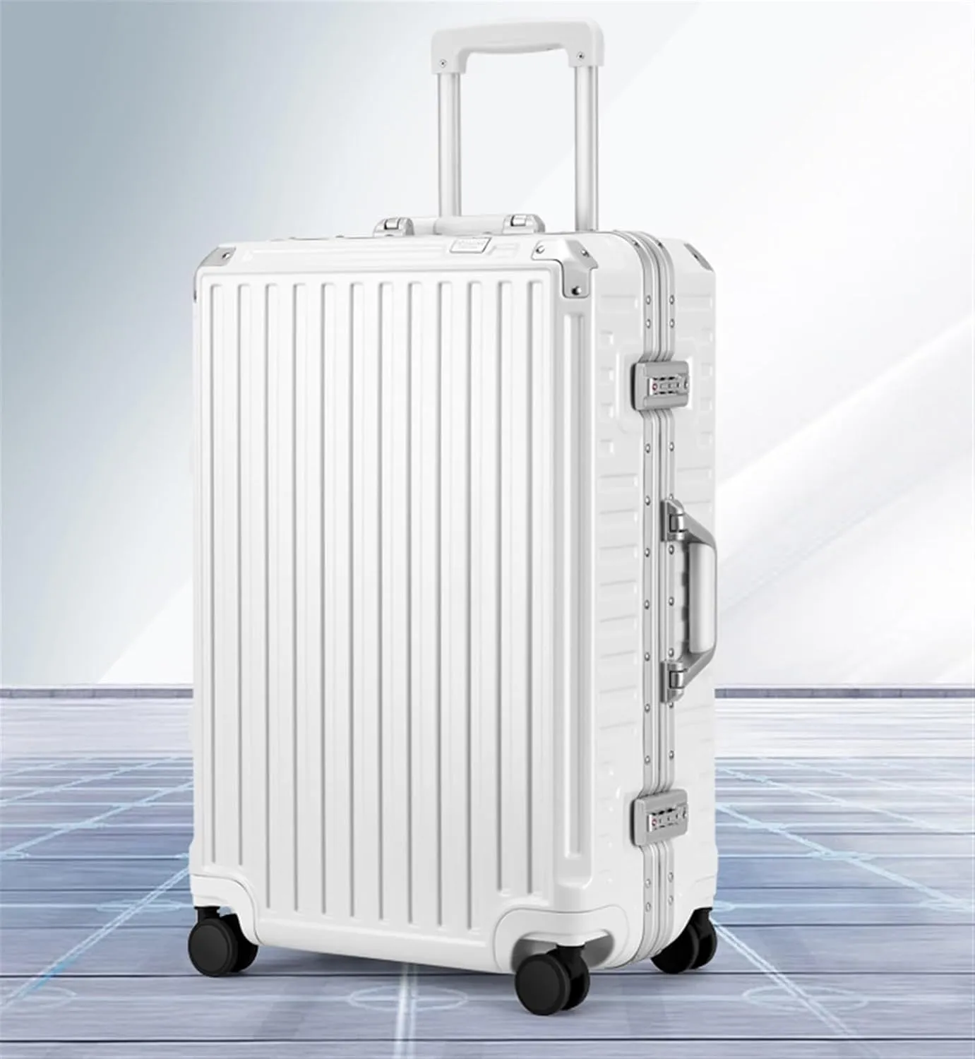 Carry-on Suitcase Luggage Hard Shell Checked Luggage With Aluminum FrameNo Zipper Suitcase With Spinner Wheels Carry-on Suitcases Carry On Luggages (Color : E, Size : 20in)