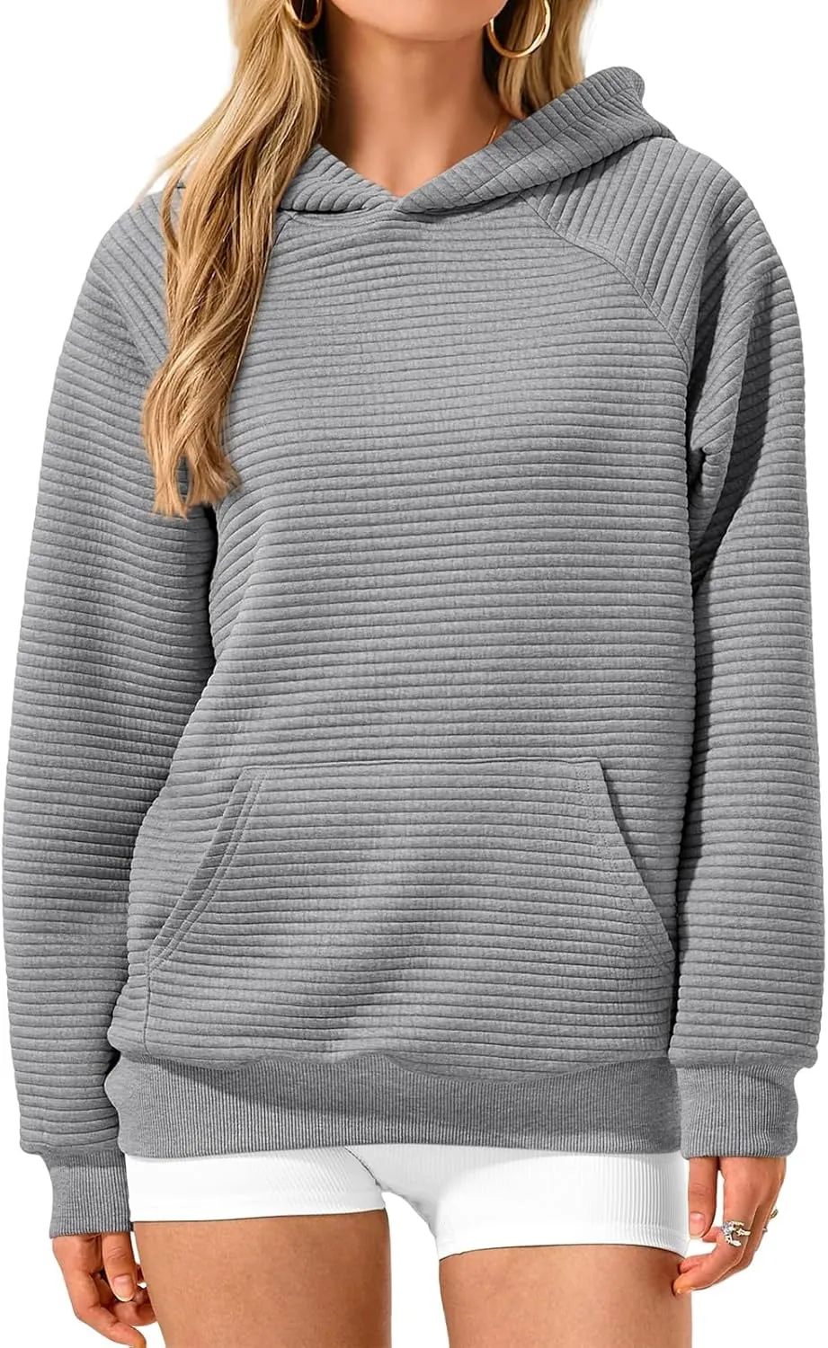 Casual Hoodies for Women Trendy Long Sleeve Sweatshirts Soild Color Oversized Hoodie Fall Pullover
