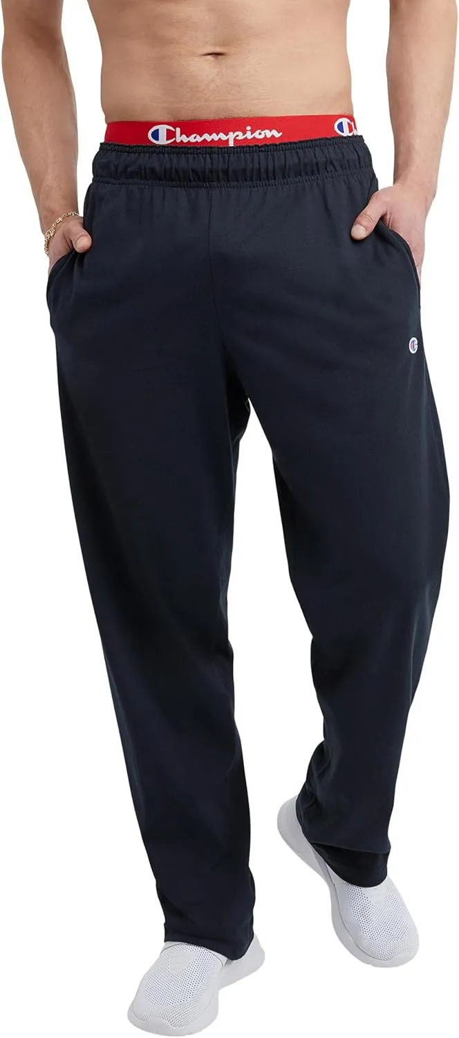 Champion Men's Pants, Lightweight Open-Hem Lounge Pants for Men, Jersey Pants (Reg. or Big & Tall)
