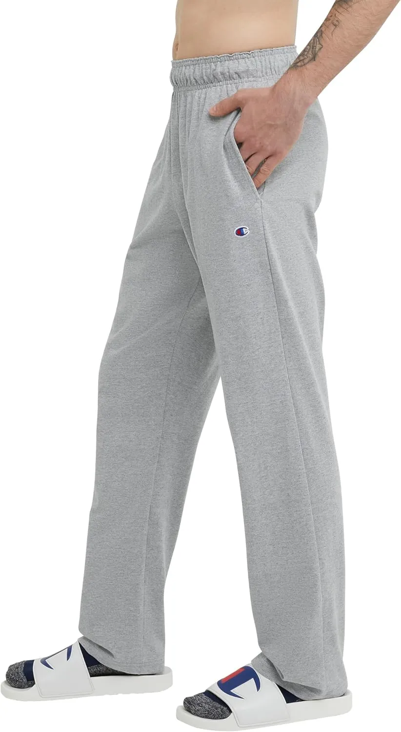 Champion Men's Pants, Lightweight Open-Hem Lounge Pants for Men, Jersey Pants (Reg. or Big & Tall)