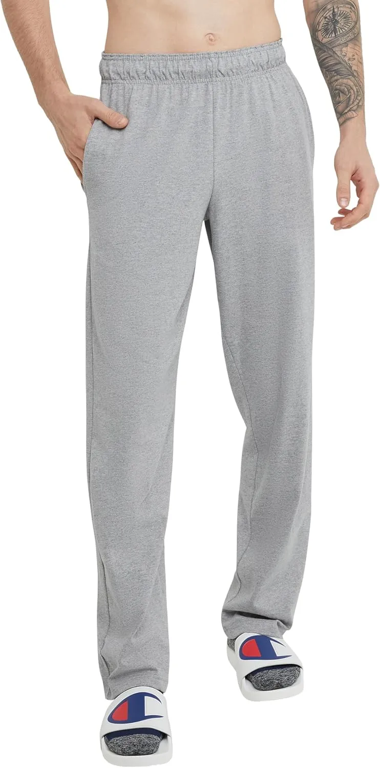 Champion Men's Pants, Lightweight Open-Hem Lounge Pants for Men, Jersey Pants (Reg. or Big & Tall)
