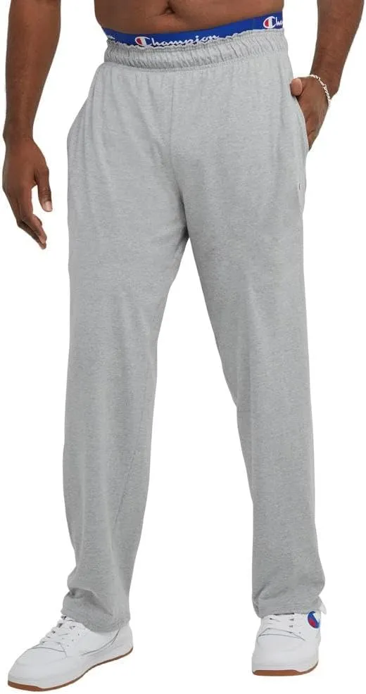 Champion Men's Pants, Lightweight Open-Hem Lounge Pants for Men, Jersey Pants (Reg. or Big & Tall)