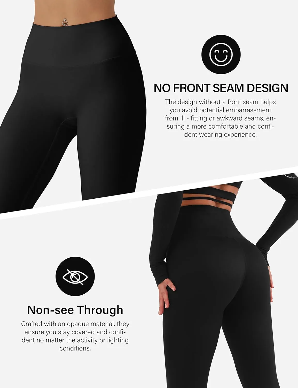 CHARMKING High Waisted Leggings for Women No Front Seam Soft Tummy Control Pants Non See Through Workout Yoga Pants