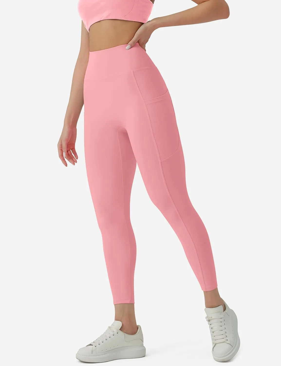 CHARMKING High Waisted Leggings for Women No Front Seam Soft Tummy Control Pants Non See Through Workout Yoga Pants