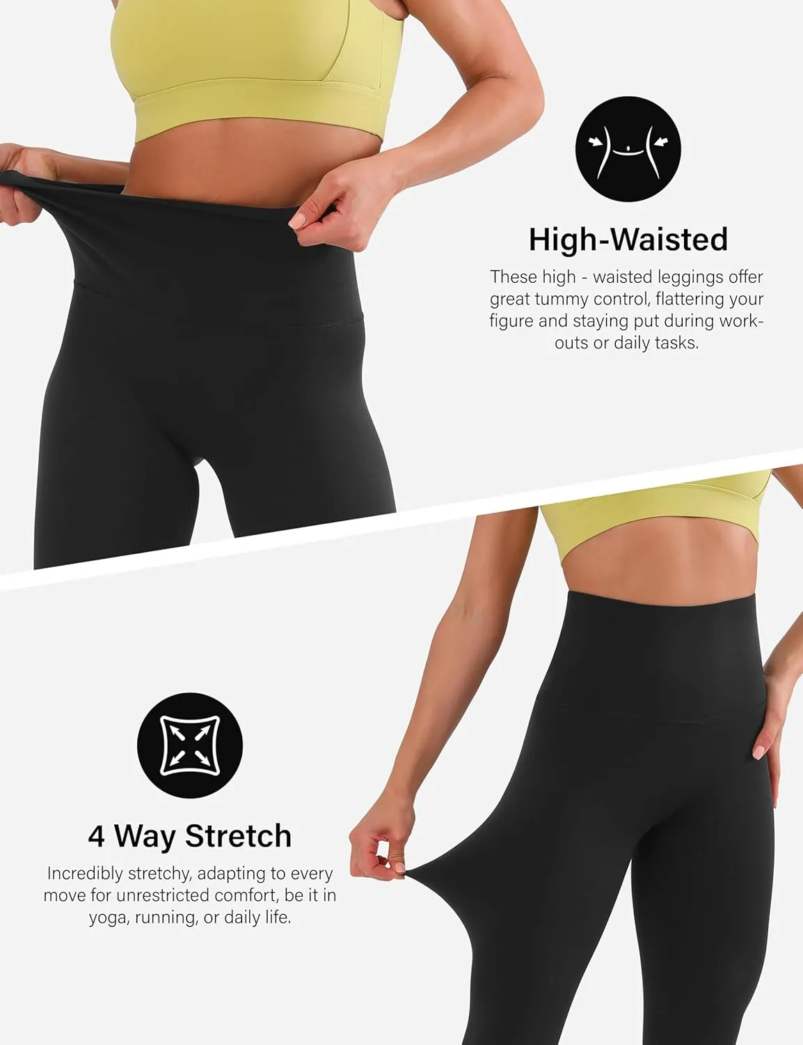 CHARMKING High Waisted Leggings for Women No Front Seam Soft Tummy Control Pants Non See Through Workout Yoga Pants