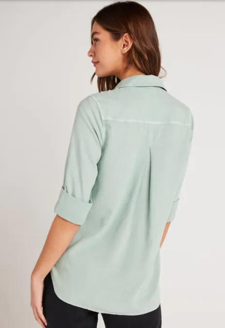 Chloe Button Down - Oasis Green