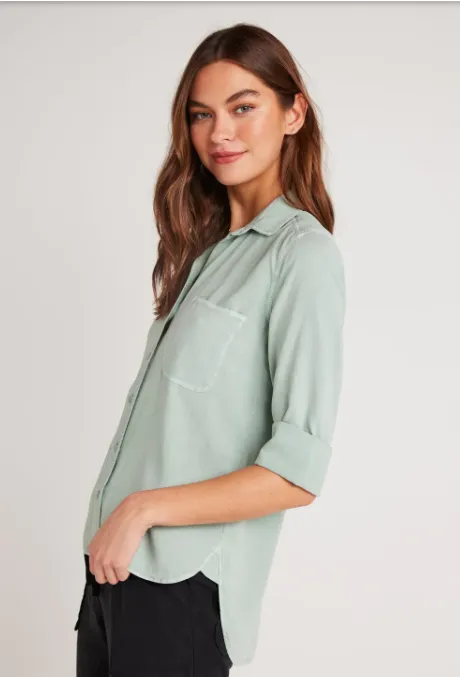 Chloe Button Down - Oasis Green