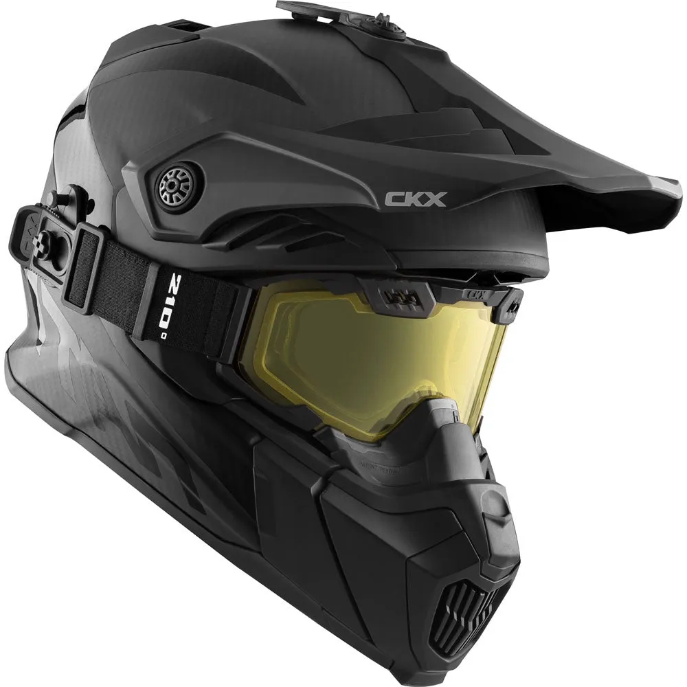 CKX Titan Air Flow Carbon Full Face Snowmobile Helmet Matte Black