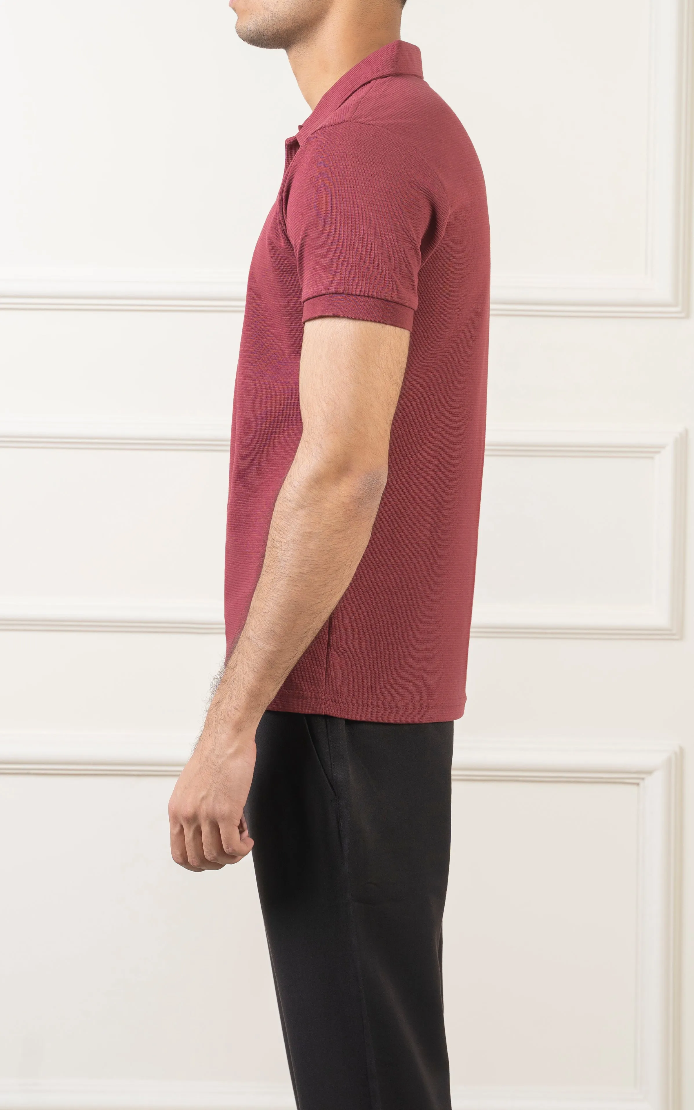 CLASSIC COLLAR  POLO MAROON
