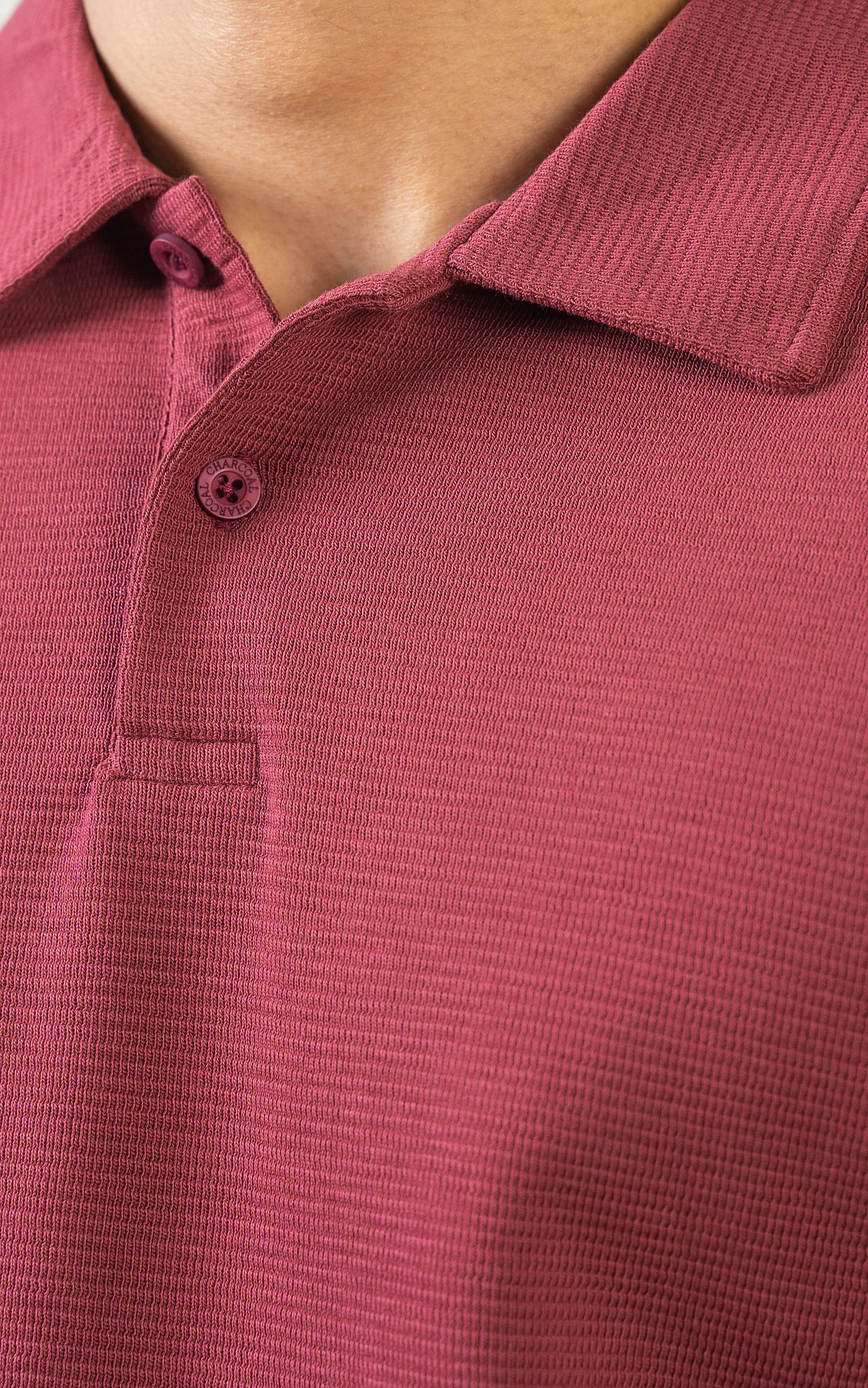 CLASSIC COLLAR  POLO MAROON