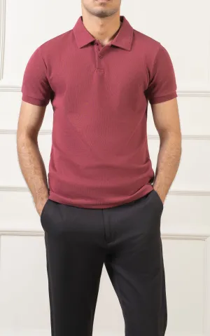 CLASSIC COLLAR  POLO MAROON