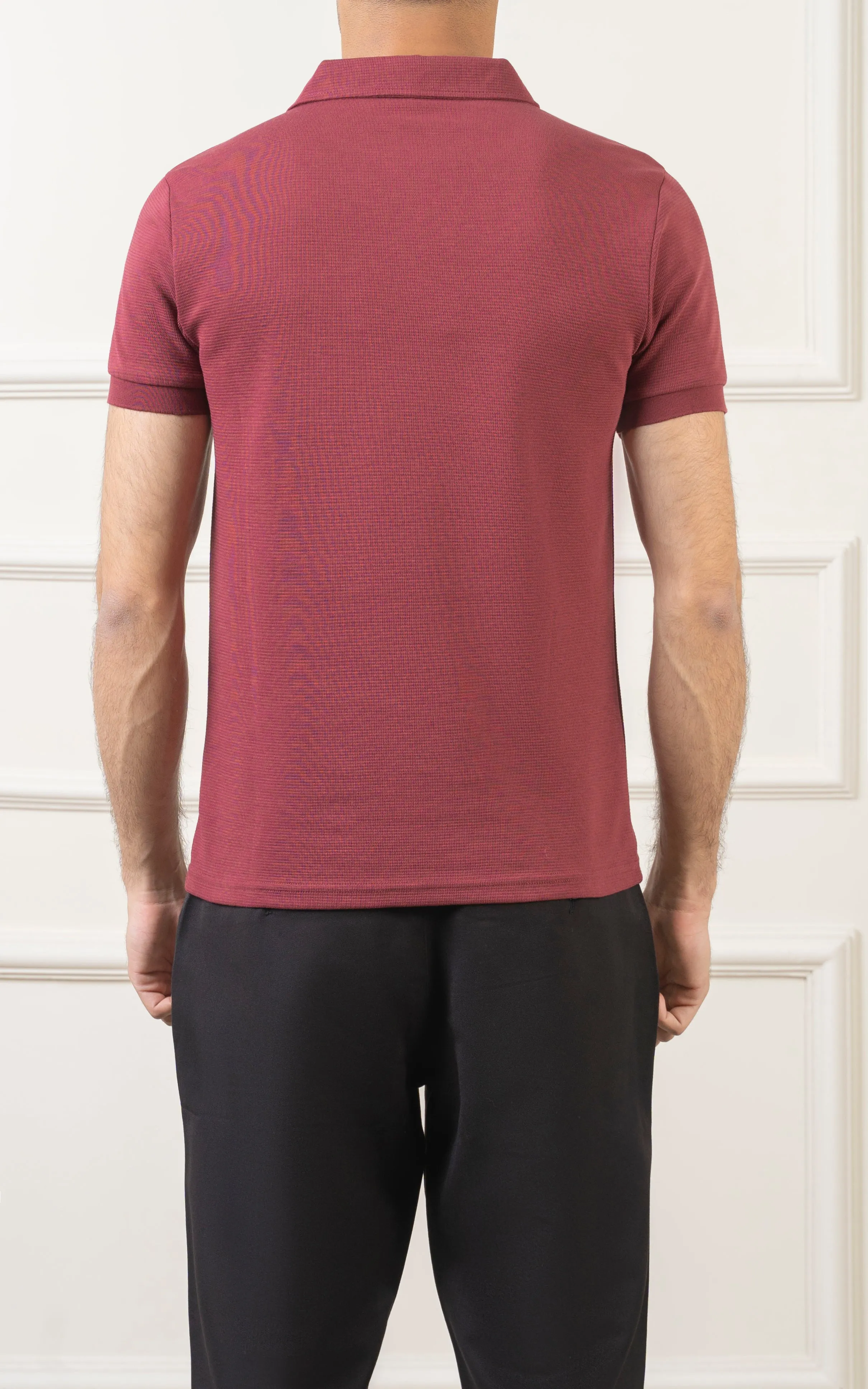 CLASSIC COLLAR  POLO MAROON