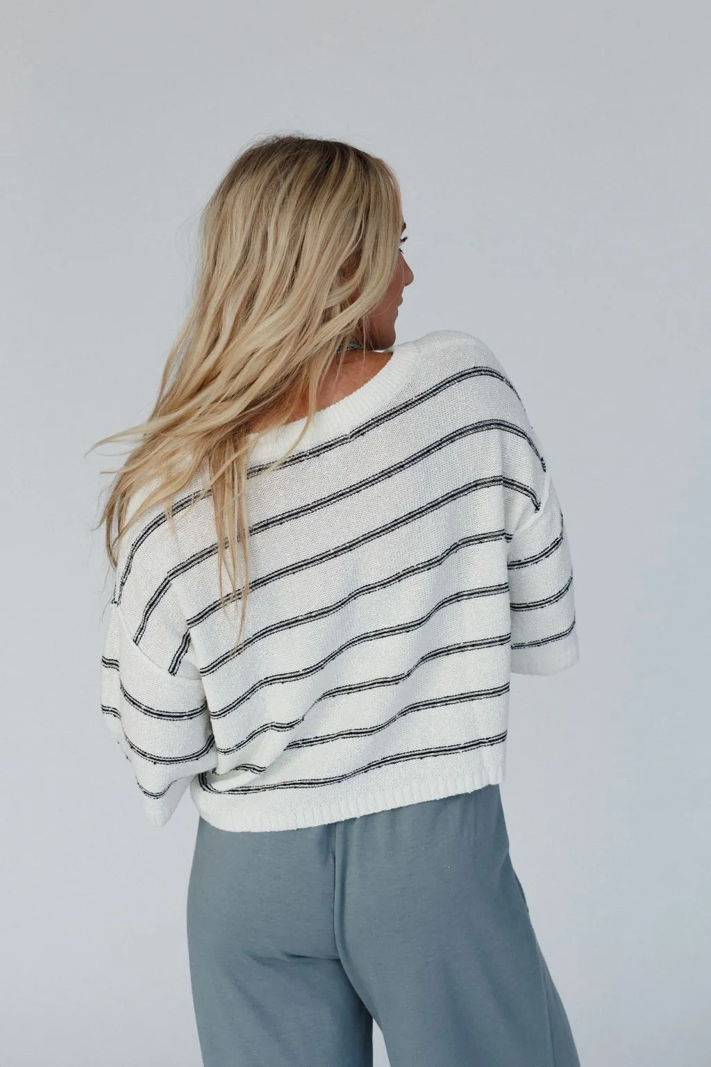 Coastal Stripe Top - Cream