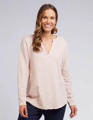 Coles Bay Henley Long Sleeve Tee - Pink