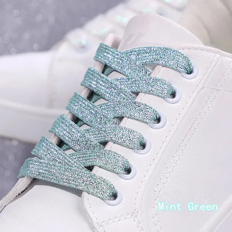 Colourful Flat Glitter Athletic Running Sneakers Shoes Boot 1 Cm Width 20 Colour Shoe Laces