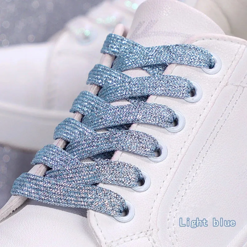 Colourful Flat Glitter Athletic Running Sneakers Shoes Boot 1 Cm Width 20 Colour Shoe Laces