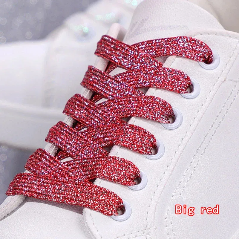 Colourful Flat Glitter Athletic Running Sneakers Shoes Boot 1 Cm Width 20 Colour Shoe Laces