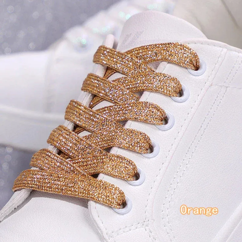 Colourful Flat Glitter Athletic Running Sneakers Shoes Boot 1 Cm Width 20 Colour Shoe Laces
