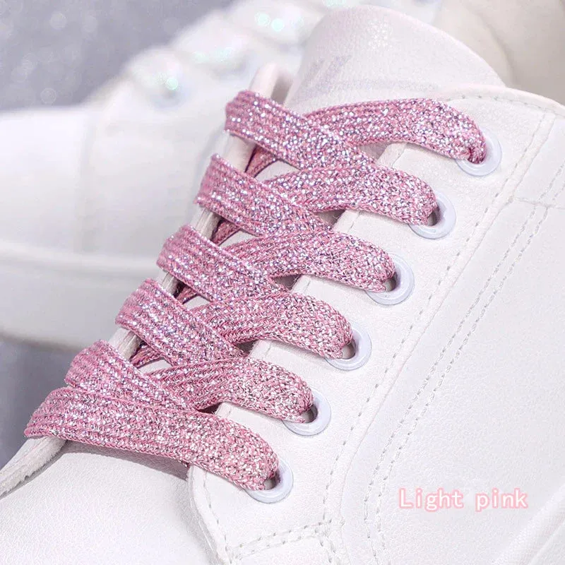 Colourful Flat Glitter Athletic Running Sneakers Shoes Boot 1 Cm Width 20 Colour Shoe Laces