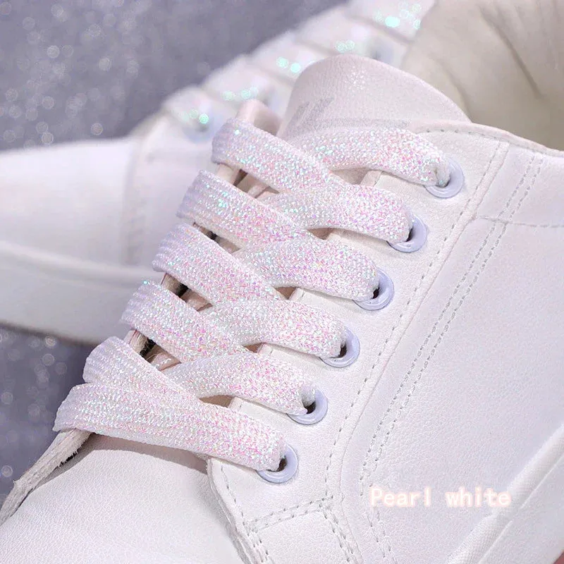 Colourful Flat Glitter Athletic Running Sneakers Shoes Boot 1 Cm Width 20 Colour Shoe Laces