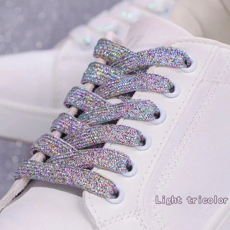 Colourful Flat Glitter Athletic Running Sneakers Shoes Boot 1 Cm Width 20 Colour Shoe Laces