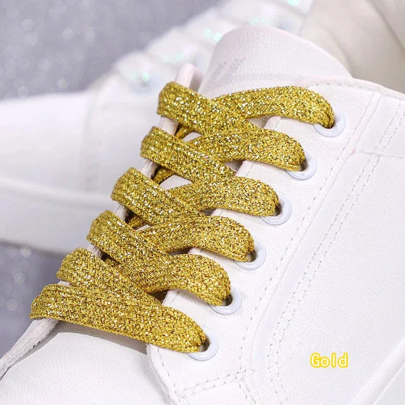 Colourful Flat Glitter Athletic Running Sneakers Shoes Boot 1 Cm Width 20 Colour Shoe Laces