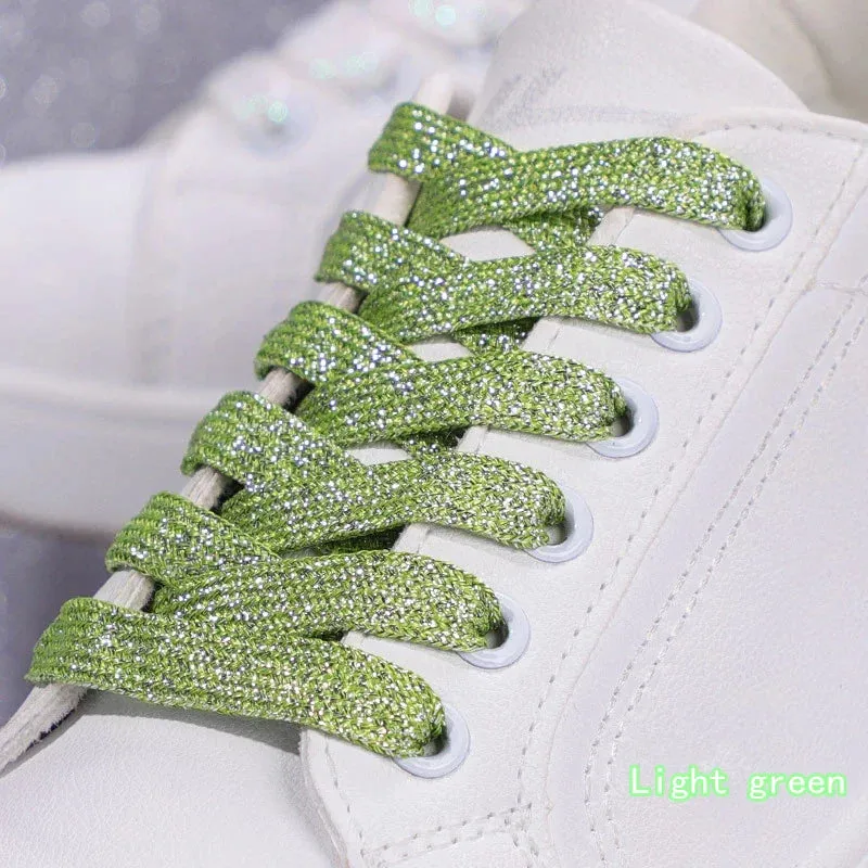 Colourful Flat Glitter Athletic Running Sneakers Shoes Boot 1 Cm Width 20 Colour Shoe Laces