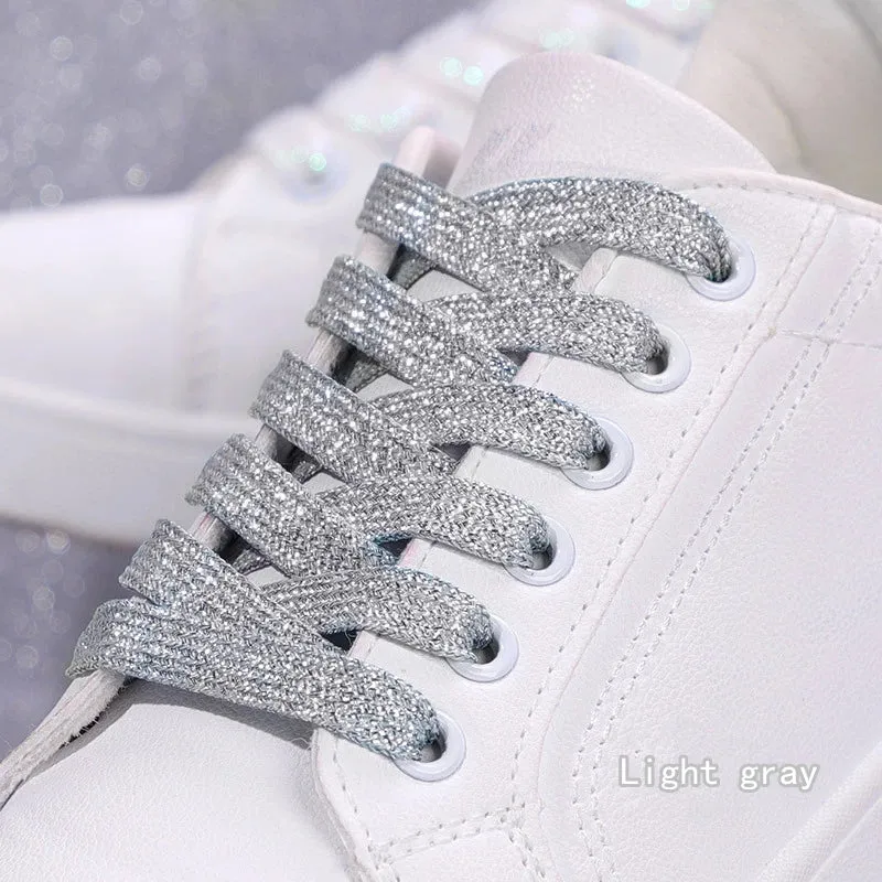 Colourful Flat Glitter Athletic Running Sneakers Shoes Boot 1 Cm Width 20 Colour Shoe Laces
