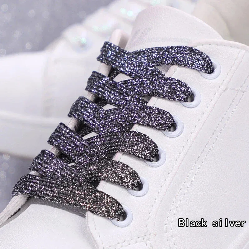Colourful Flat Glitter Athletic Running Sneakers Shoes Boot 1 Cm Width 20 Colour Shoe Laces