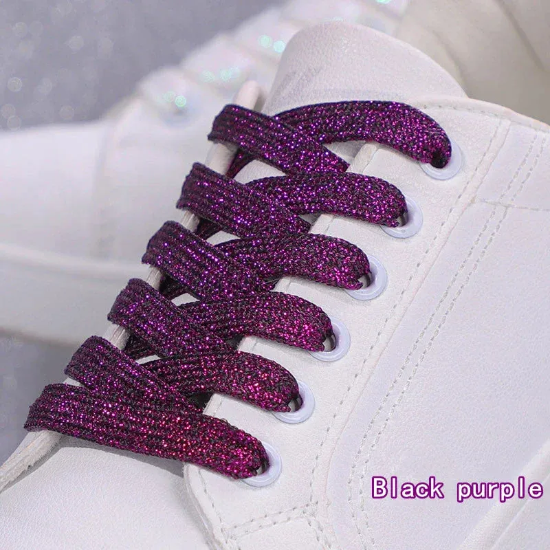 Colourful Flat Glitter Athletic Running Sneakers Shoes Boot 1 Cm Width 20 Colour Shoe Laces