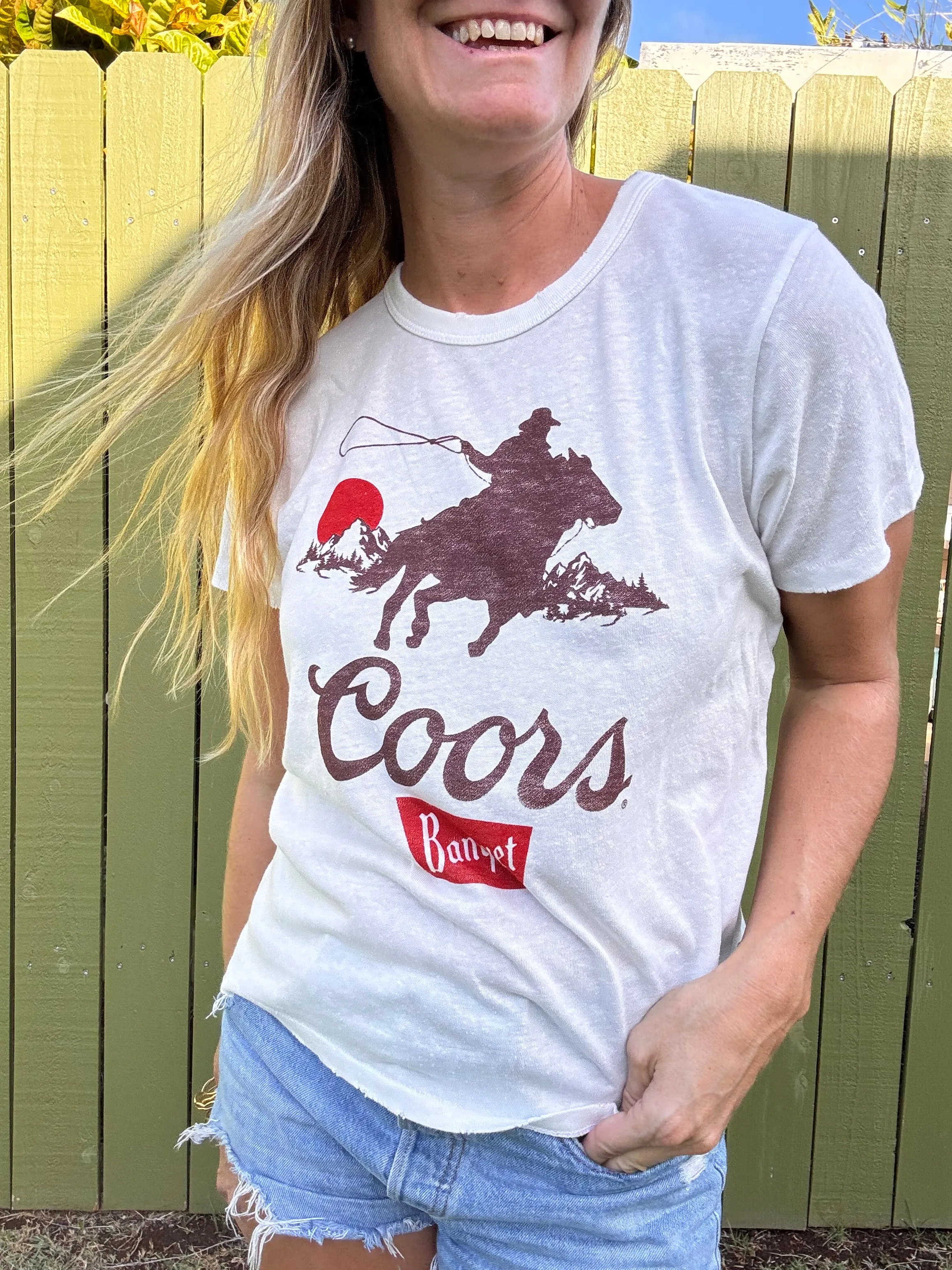 Coors Banquet Cowboy washed tee