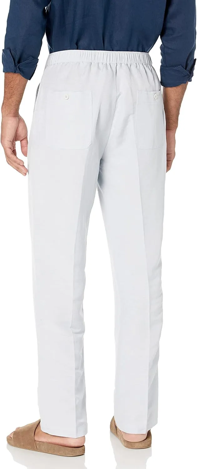 Cubavera Men's Linen-Blend Pants with Drawstring (Size Small-5x Big & Tall)