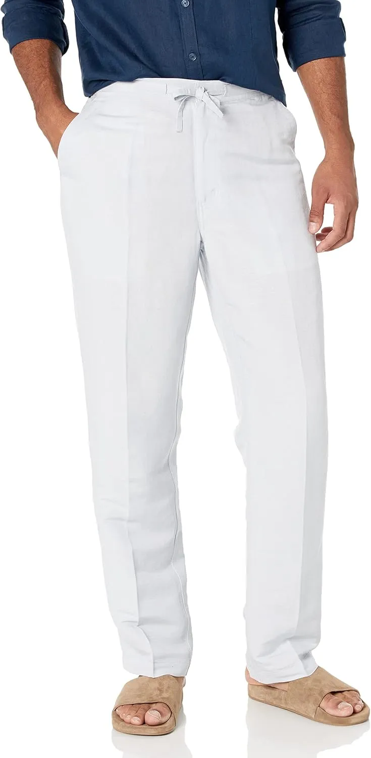 Cubavera Men's Linen-Blend Pants with Drawstring (Size Small-5x Big & Tall)