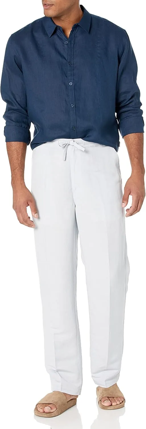 Cubavera Men's Linen-Blend Pants with Drawstring (Size Small-5x Big & Tall)