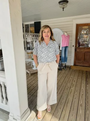 Cuffed Wide Leg Pants